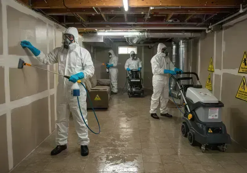 Basement Moisture Removal and Structural Drying process in Wildwood, MO